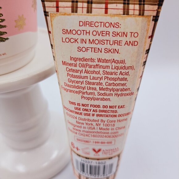 Bath & Body Holiday Set Candy Cane Hand Cream Christmas Winter Berry Body Scrub - Picture 6 of 6